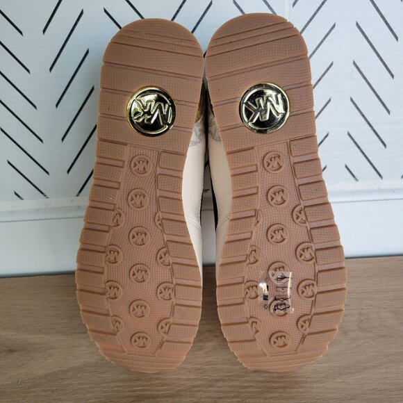❤️MK WILMA Womens Trainer Sneaker 5.5 Monogram Gold Brown Casual Lifestyle Shoes - Picture 7 of 11